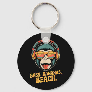 Bass Bananas Strand Pret Fun Zomer Vibes Aap Mensa Sleutelhanger