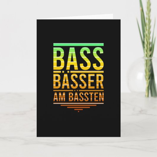 Bass bass de beste voor bassist spelers kaart (Voorkant)