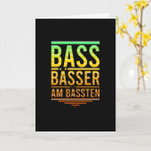 Bass bass de beste voor bassist spelers kaart (Gele Bloem)
