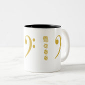 Bass Boss Bass Clef Mugs en or (Devant droit)