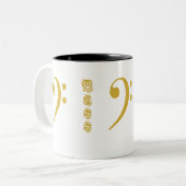 Bass Boss Bass Clef Mugs en or (Devant gauche)