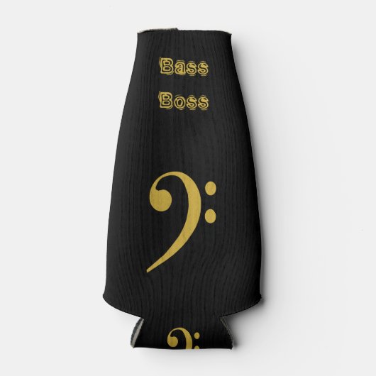 Bass Boss Bottle Cooler in Goud (Voorkant)