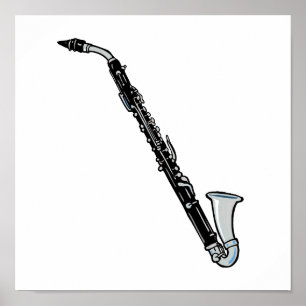 Bass Clarinet Graphic, alleen het Clarinet Poster