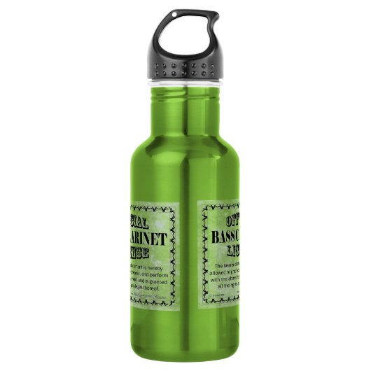 Bass Clarinet-licentie Waterfles (Voorkant)