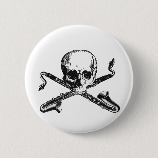 Bass Clarinet Pirate Ronde Button 5,7 Cm (Voorkant)