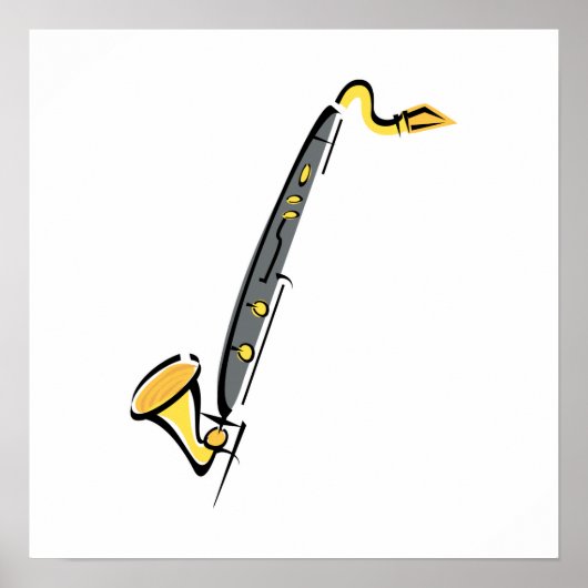 Bass Clarinet Poster (Voorkant)