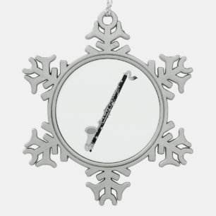 Bass Clarinet Tin Sneeuwvlok Ornament