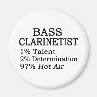Bass Clarinetist Hot Air Magneet
