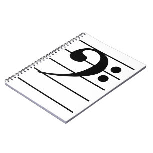 Bass Clef aan het personeel Notitieboek