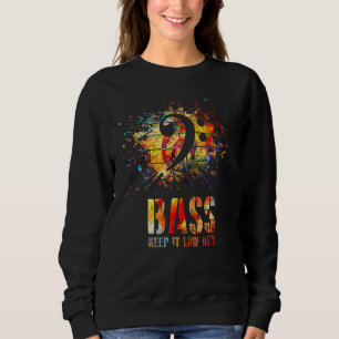 Bass Clef Abstract Grunge Houd het laag Distress Trui