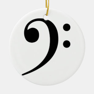 Bass Clef Ceramic Ornament