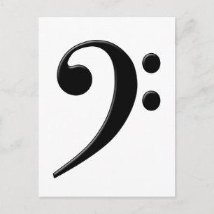 Bass Clef - F Clef Music Symbol Briefkaart