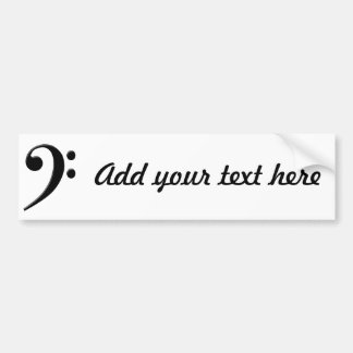 Bass Clef - F Clef Music Symbol Bumpersticker