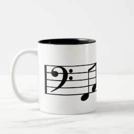 Bass Clef Fab Dad Coffee Mok Muzieknoten