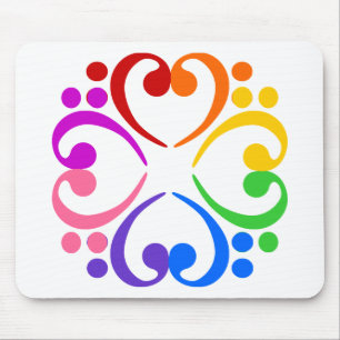 Bass Clef Flower Muismat