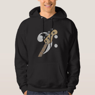 Bass Clef Guitar Bass Player Musicus Hoodie