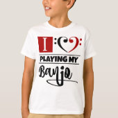 Bass Clef Heart I houdt van mijn banjo T-shirt (Voorkant)
