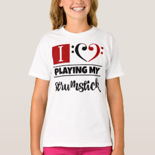 Bass Clef Heart I vind het geweldig om mijn stok a T-shirt
