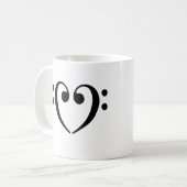 Bass Clef Heart Koffiemok (Voorkant links)