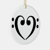 Bass Clef Heart Ornament (Rechts)