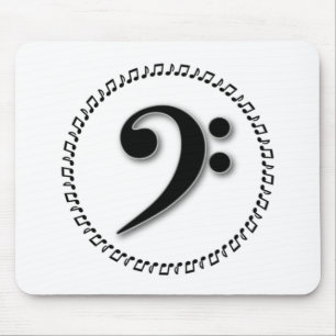 Bass Clef Music Note Design Muismat