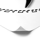 Bass Clef Music Note Design Poster (Hoek)