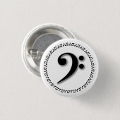 Bass Clef Music Note Design Ronde Button 3,2 Cm (Voorkant /achterkant)