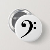 Bass Clef Music Ronde Button 5,7 Cm (Voorkant /achterkant)