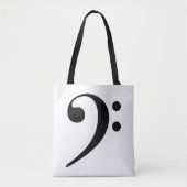 Bass Clef Musical Canvas tas (Voorkant)