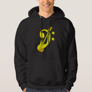 Bass Clef Musical Instrument BassiRock Music Ba Hoodie