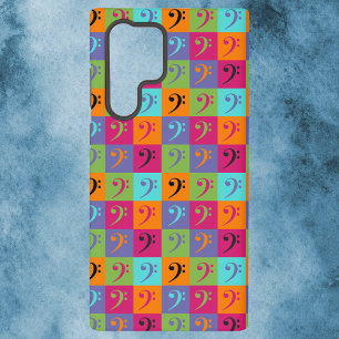 Bass Clef Musical Pattern Samsung Galaxy Hoesje