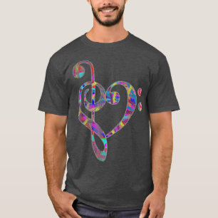Bass Clef Musician Valentijnsdag Gifts Treble T-shirt