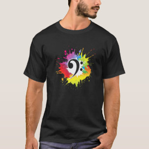 Bass Clef Muzikant Bassist Gitarist Gitaarspeler T-shirt