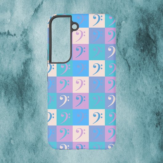 Bass Clef Patroon Muziek Pastel Samsung Galaxy Hoesje