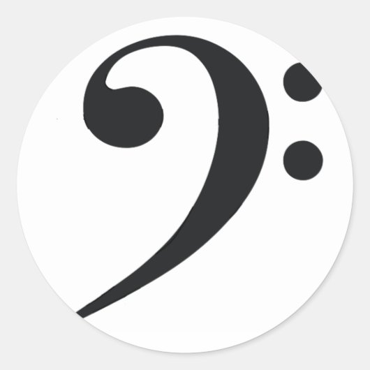 Bass Clef Sticker (Voorkant)