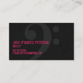 Bass Clef Symbole Vermillion Musicien Carte de vis (Dos)