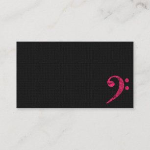Bass Clef Symbole Vermillion Musicien Carte de vis