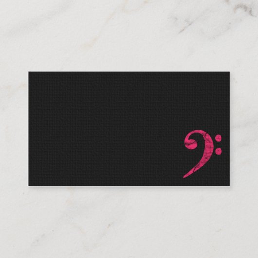 Bass Clef Symbole Vermillion Musicien Carte de vis (Devant)