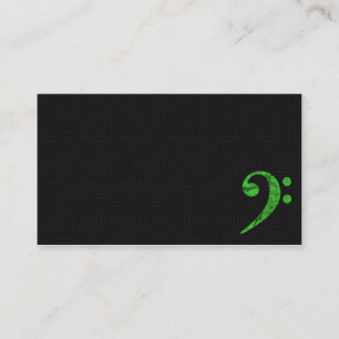 Bass Clef Symbole Vert Musicien Carte de visite