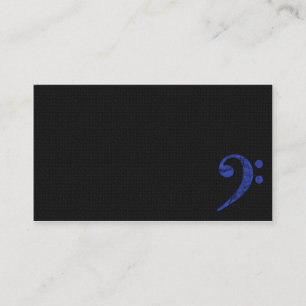 Bass Clef symbool. Blue Musician Visitekaartje