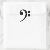 Bass Clef Vierkante Sticker (Tas)