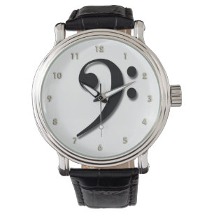 Bass Clef Watch. Horloge