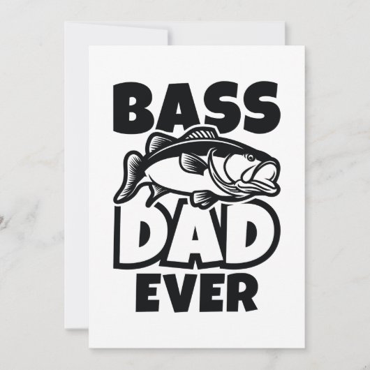 Bass Dad Ever Bedankkaart (Voorkant)