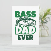 Bass Dad Ever Bedankkaart (Staand voorkant)