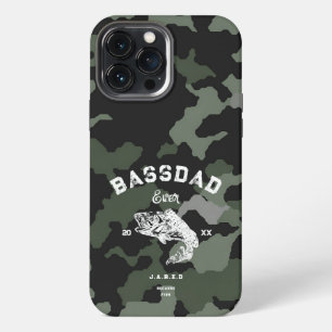 BASS DAD EVER Funny Vissen Vaderdag iPhone 13 Pro Max Hoesje