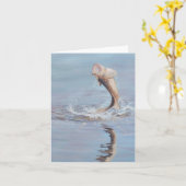 Bass Dance Fish Art Note Carte (Fleur jaune)