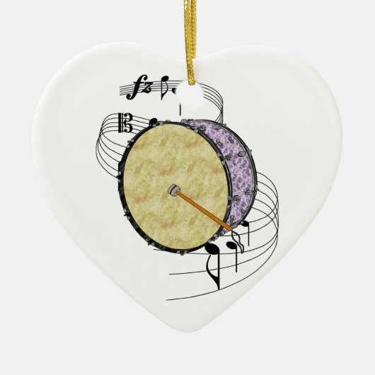 Bass Drum Keramisch Ornament (Voorkant)