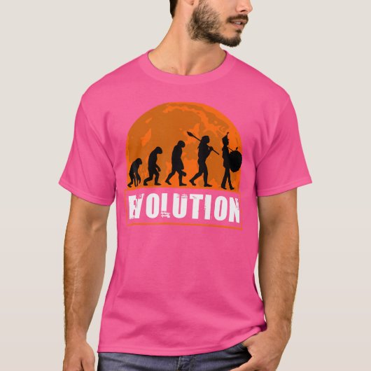 Bass Drum Lover Shirt Funny Human Evolution Gift (Voorkant)