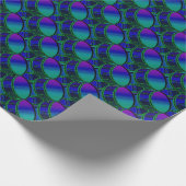Bass Drum Shades of Blue Pattern Wrapping Paper Cadeaupapier (Hoek)