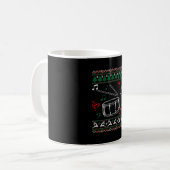 Bass Drum Ugly kerstSweater Koffiemok (Voorkant links)